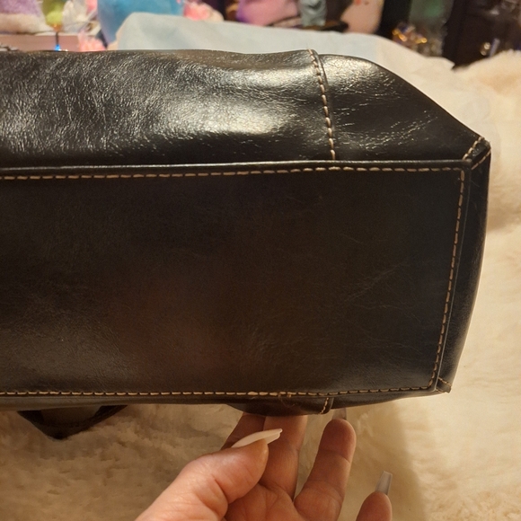 Black Leather Women's Bag Nine West - Picture 2 of 7